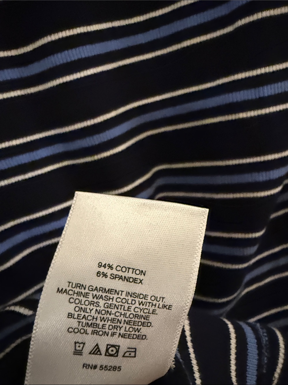 Express Women's Navy Striped Puff-Sleeve Henley Top - M NWT - Picture 6 of 6